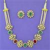 Kundan Pearl Necklace with Rajwadi Matte Plating