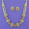 Kundan Pearl Necklace with Rajwadi Matte Plating