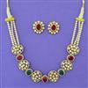 Kundan Pearl Necklace with Rajwadi Matte Plating