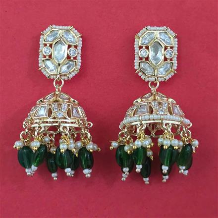 Kundan Jhumki with Carat Plating