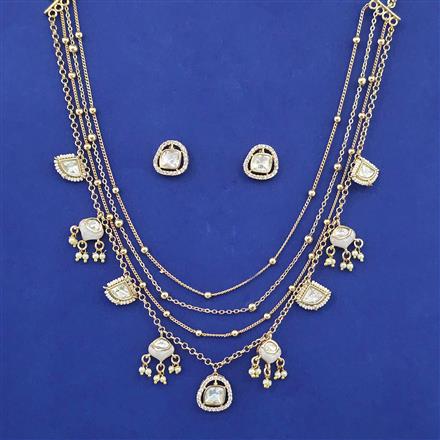 Kundan Layered Necklace with Carat Plating