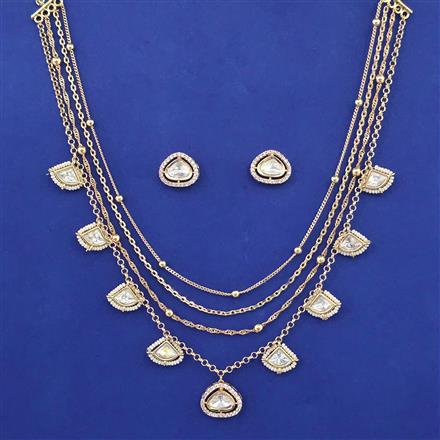Kundan Layered Necklace with Carat Plating