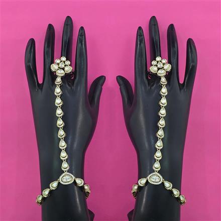 Kundan Adjustable Hath Pan with Mehndi Plating