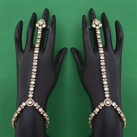 Kundan Adjustable Hath Pan with Mehndi Plating