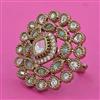 Kundan Adjustable Ring with Mehndi Plating