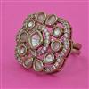 Kundan Adjustable Ring with Mehndi Plating