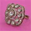 Kundan Adjustable Ring with Mehndi Plating