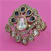 Kundan Adjustable Ring with Mehndi Plating