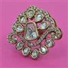 Kundan Adjustable Ring with Mehndi Plating