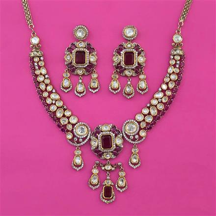 Kundan Classic Necklace with Victorian Plating