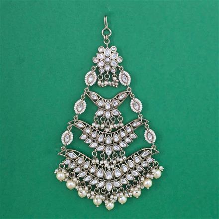 Kundan Pearl Pasa with Mehndi Plating