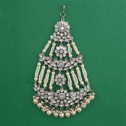 Kundan Pearl Pasa with Mehndi Plating