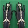 Kundan Pearl Hath Pan with Mehndi Plating