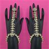 Kundan Pearl Hath Pan with Mehndi Plating