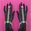 Kundan Pearl Hath Pan with Mehndi Plating
