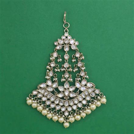 Kundan Pearl Pasa with Mehndi Plating