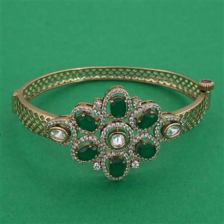 Kundan Openable kada with Mehndi Plating