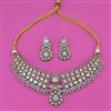 Kundan Mukut Necklace with Mehndi Plating