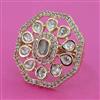 Kundan Adjustable Ring with Carat Plating