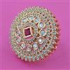 Kundan Adjustable Ring with Carat Plating