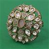 Kundan Adjustable Ring with Mehndi Plating