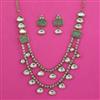 Kundan Layered Necklace with Mehndi Plating