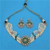 Kundan Choker Necklace with Mehndi Plating