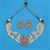 Kundan Choker Necklace with Mehndi Plating