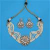 Kundan Choker Necklace with Mehndi Plating