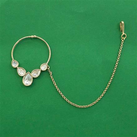 Kundan Classic Nose Ring with Carat Plating