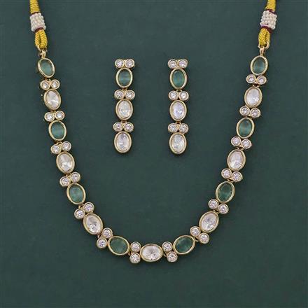 Kundan Classic Necklace with Mehndi Plating
