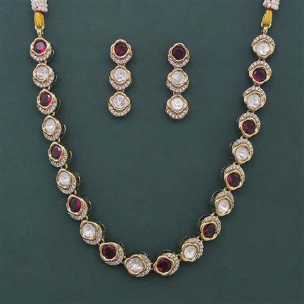 Kundan Classic Necklace with Mehndi Plating