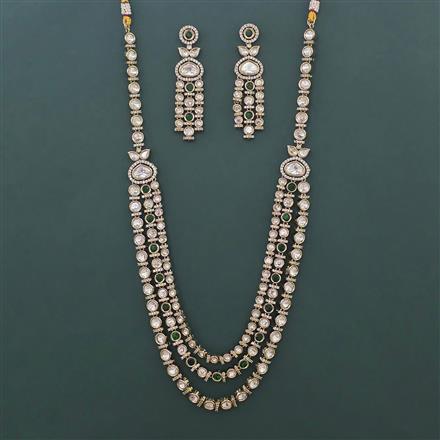Kundan Layered Necklace with Mehndi Plating