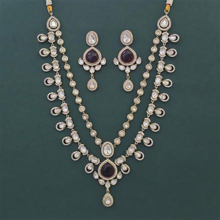 Kundan Layered Necklace with Mehndi Plating