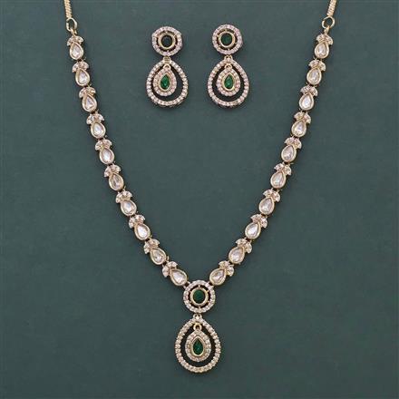 Kundan Classic Necklace with Mehndi Plating