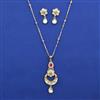Kundan Delicate Pendant Set with Carat Plating