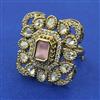 Kundan Adjustable Ring with Mehndi Plating