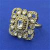 Kundan Adjustable Ring with Mehndi Plating