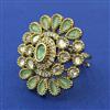 Kundan Adjustable Ring with Mehndi Plating