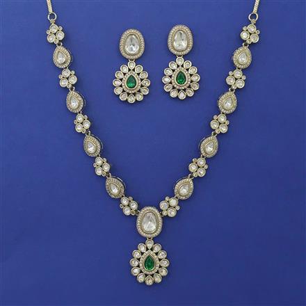 Kundan Classic Necklace with Mehndi Plating