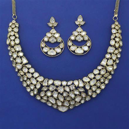 Kundan Classic Necklace with Mehndi Plating