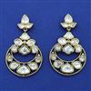 Kundan Chand Earring with Mehndi Plating