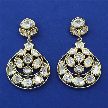 Kundan Chand Earring with Victorian Plating