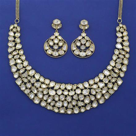Kundan Classic Necklace with Mehndi Plating