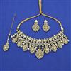 Kundan Pearl Necklace with Mehndi Plating