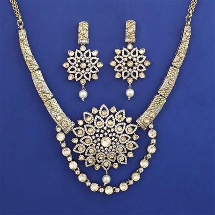 Kundan Classic Necklace with Victorian Plating