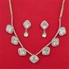 Kundan Delicate Necklace with Mehndi Plating Carat Plating