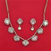 Kundan Delicate Necklace with Mehndi Plating Carat Plating