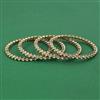 Kundan Delicate Bangles With Mehndi Plating