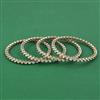 Kundan Delicate Bangles With Mehndi Plating